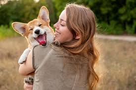 angie and her dog peach